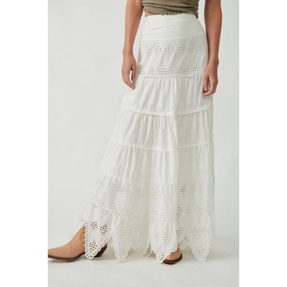 Free People White Maxi Skirt - Picture 6 of 14